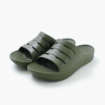 Slide Recovery sandals,Khaki, swatch
