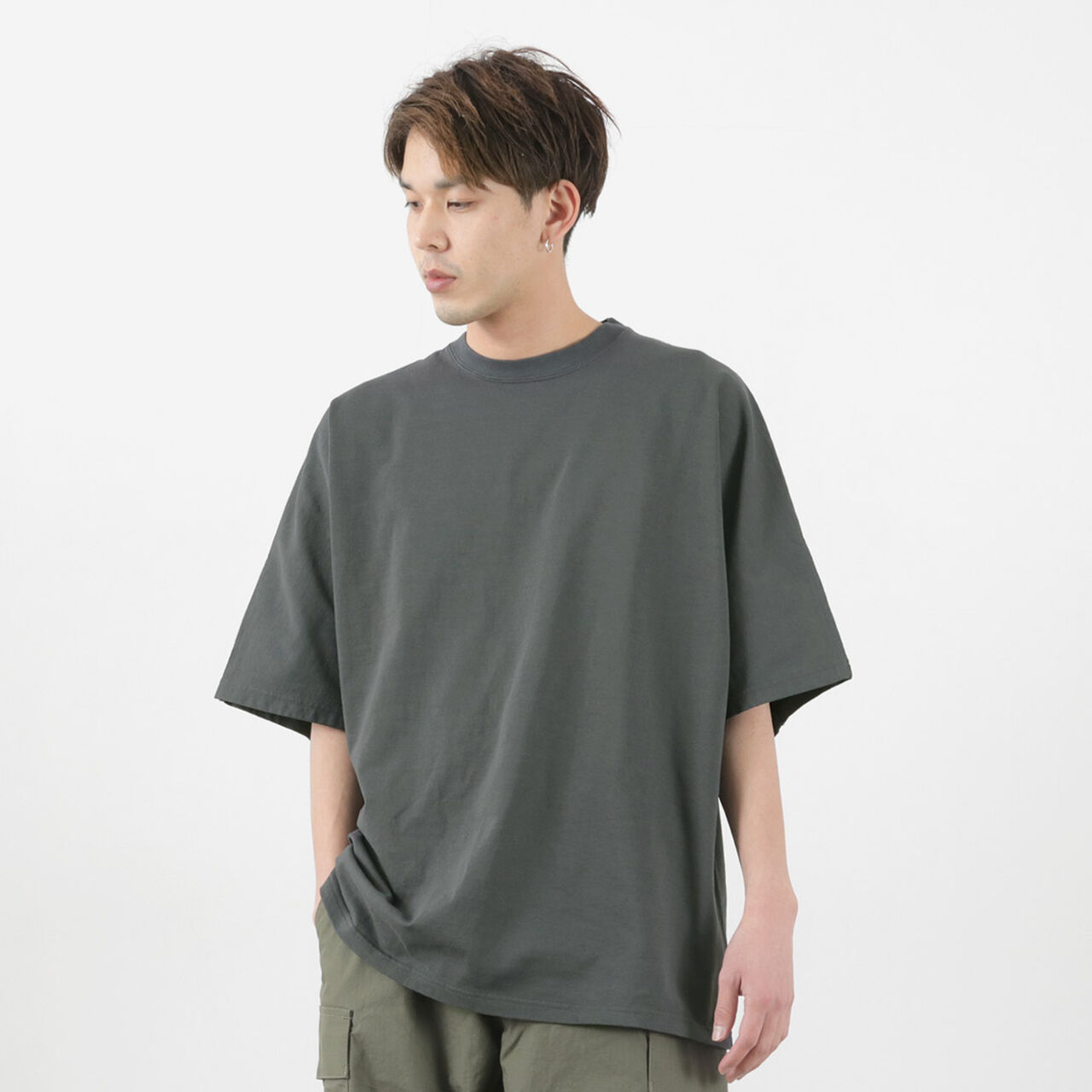 Half Sleeve T-Shirt,Charcoal, large image number 0