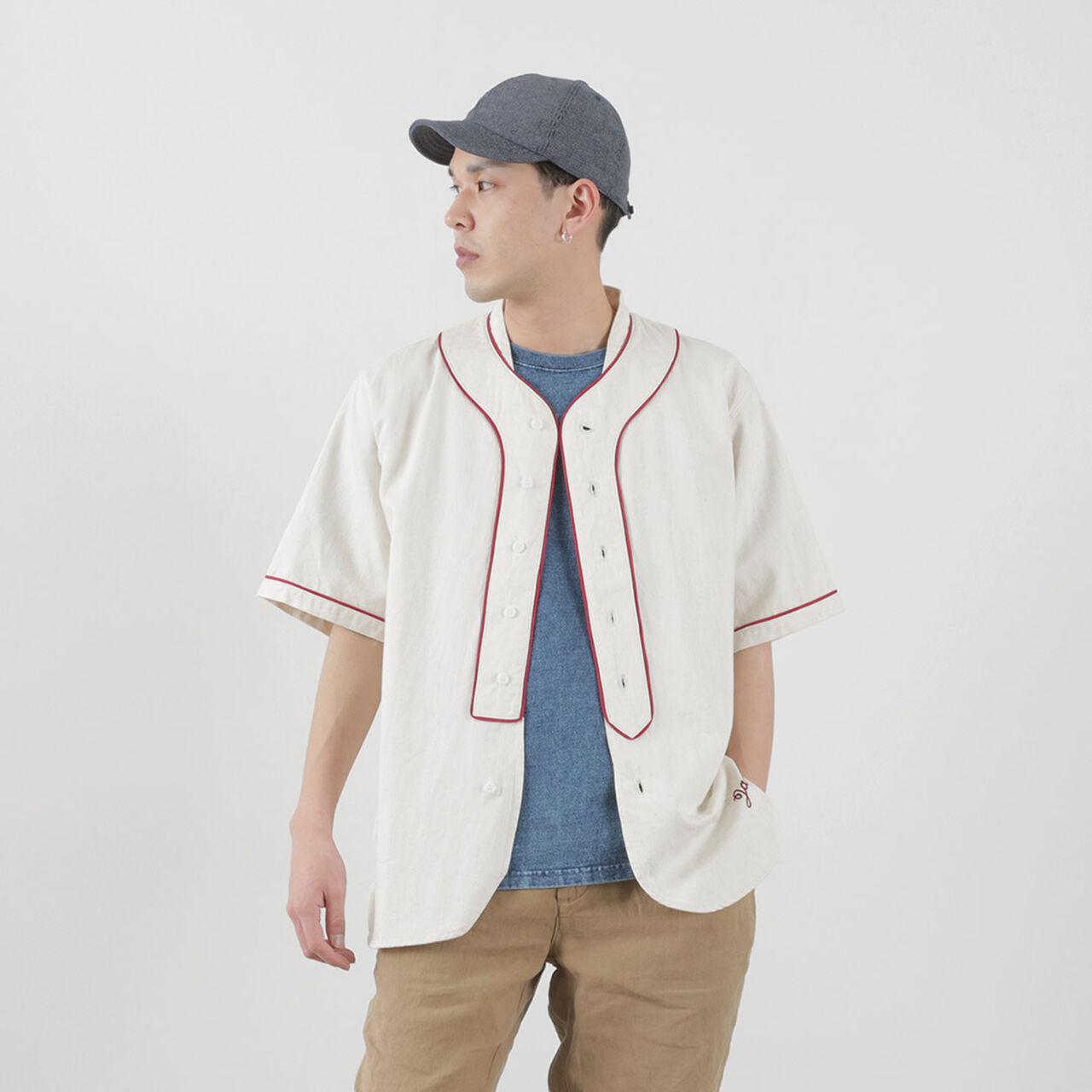 F3490 Baseball Shirt,Ecru, large image number 0