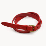 ESP-6382 New York leather narrow belt(20mm),Red, swatch