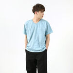 Colour-specific short sleeve V-neck T-shirt,Blue, swatch