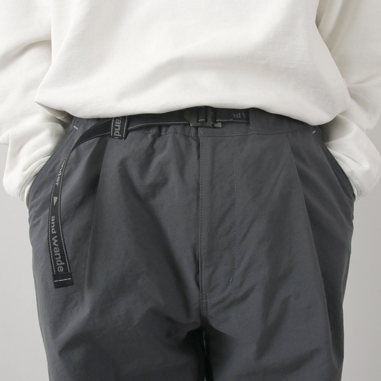 Nylon Chino Tucked Tapered Pants,, large image number 8