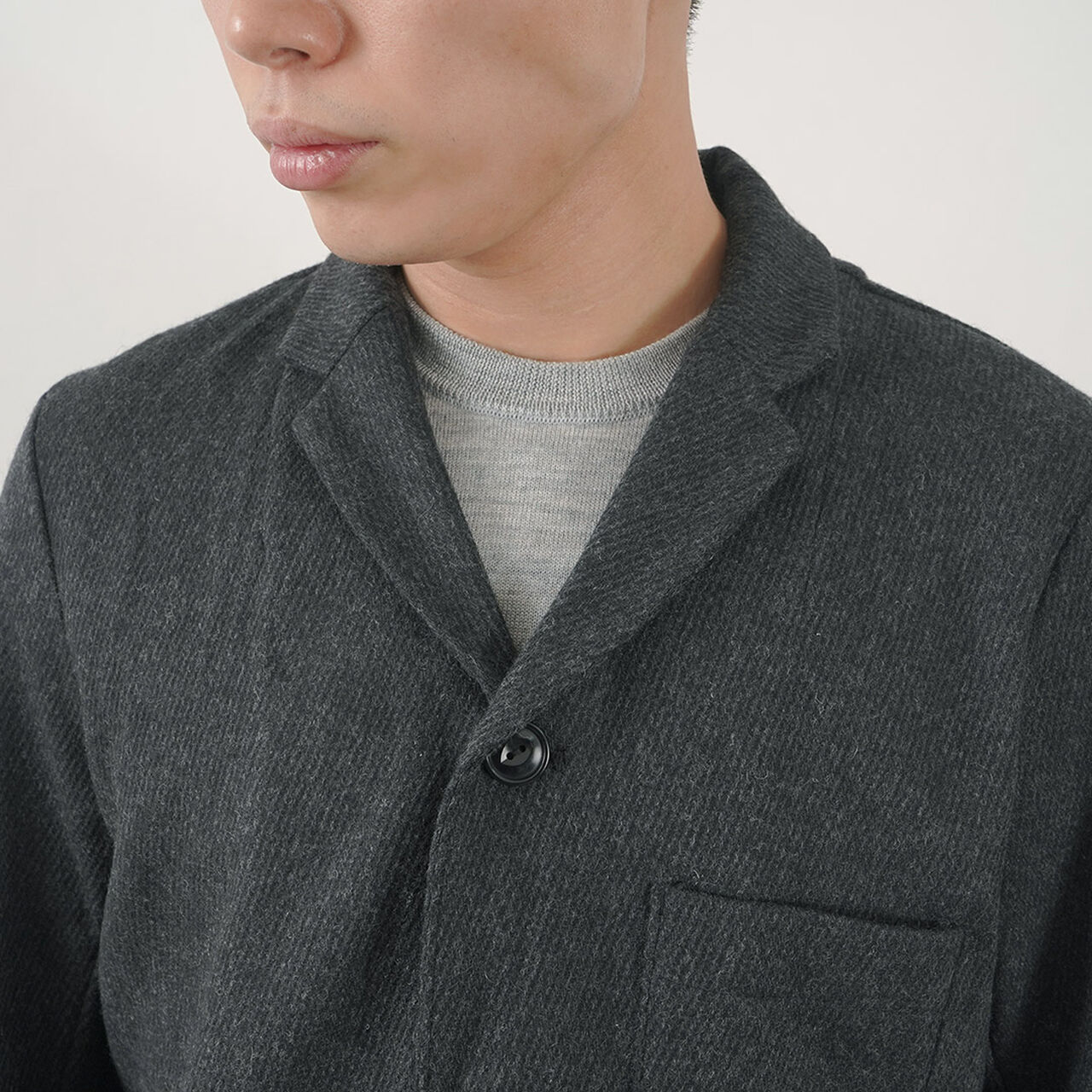 Wool Cashmere Kersey Coverall Jacket,, large image number 9
