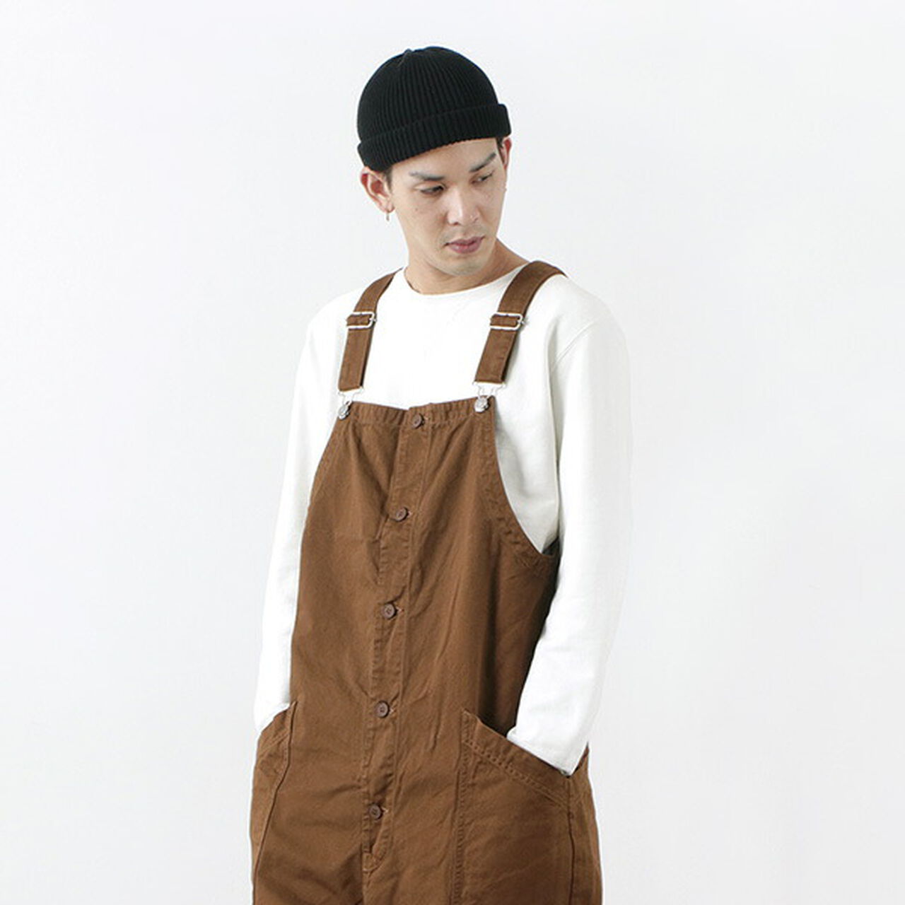 Overalls / Chino Cross Dye,Brown, large image number 0