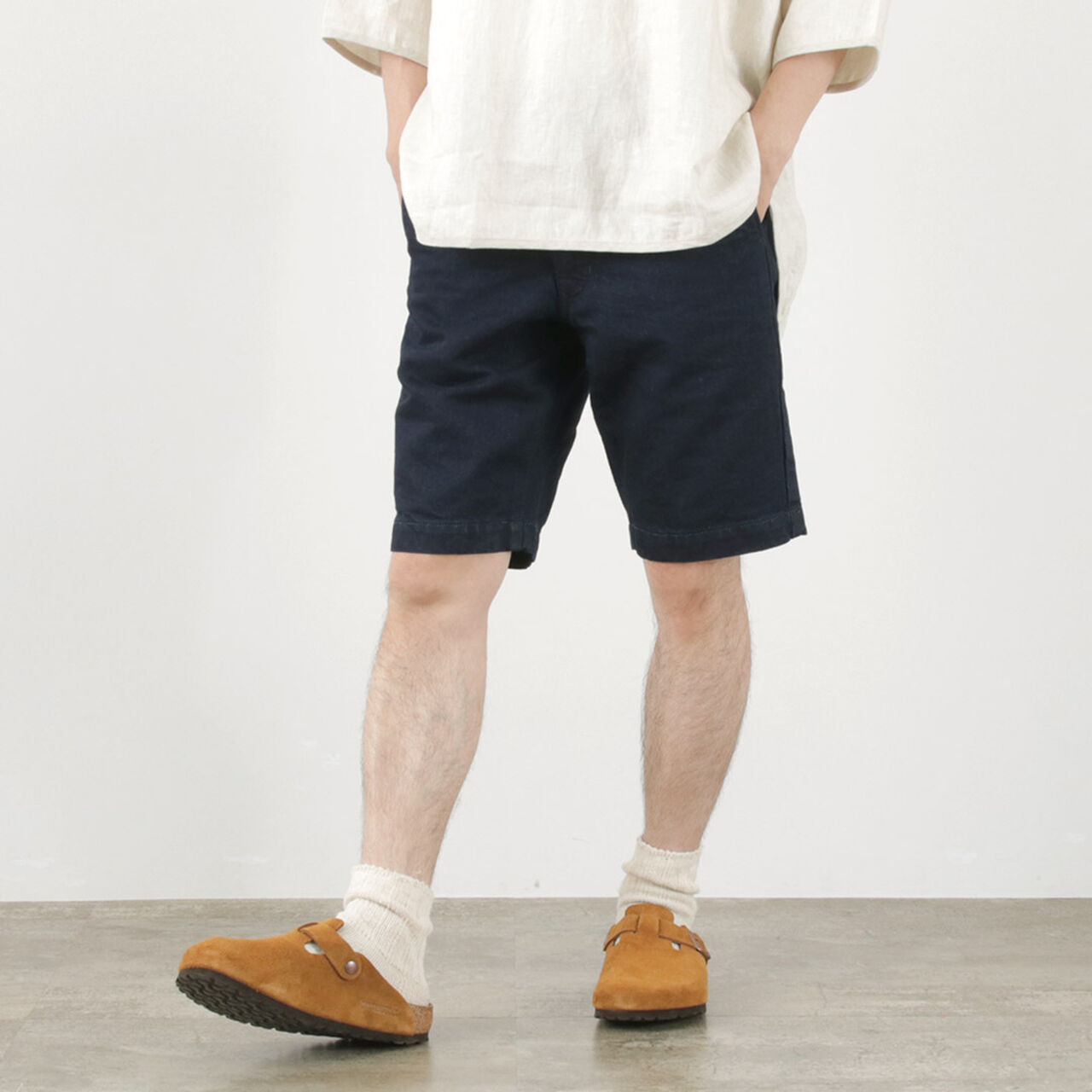 Japanese paper Shorts,Indigo, large image number 0