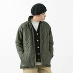 Special Order Traditional Stand Collar Quilted Jacket,Green, swatch