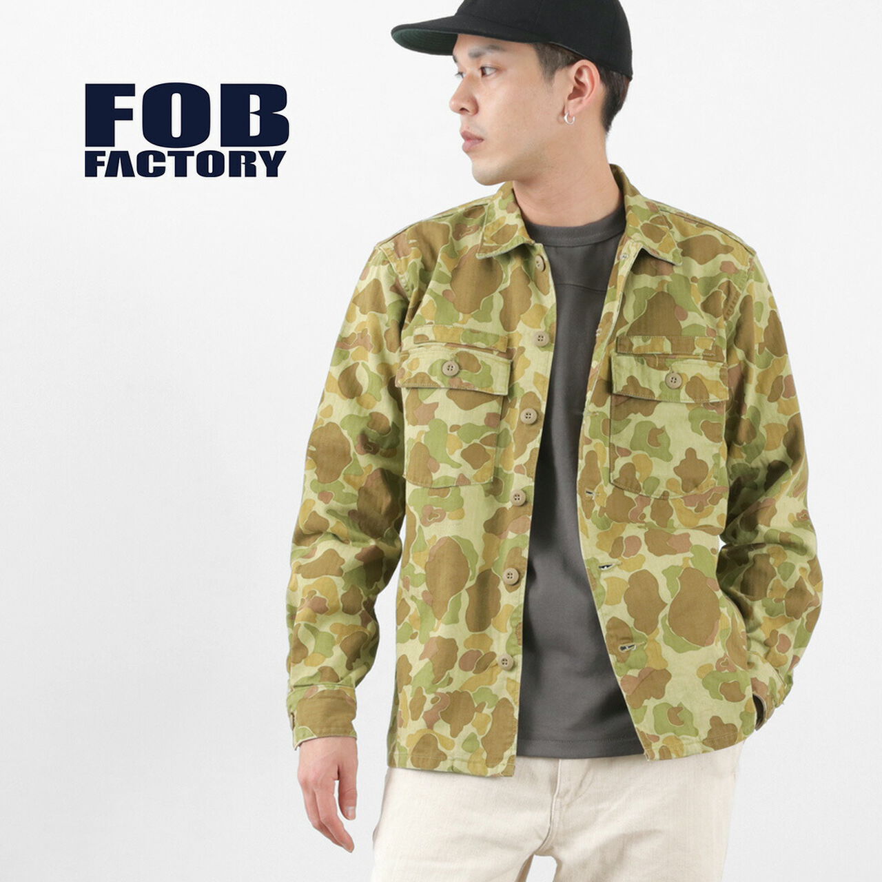 F2362 Fatigue shirt jacket camo,, large image number 1