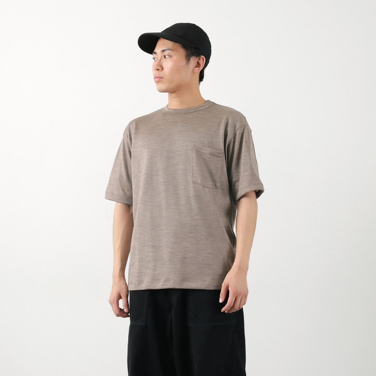 Short Sleeve Merino Wool Pocket T-Shirt,, large image number 12