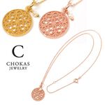 Mini Pearl Disc Charm Necklace,Pink, swatch