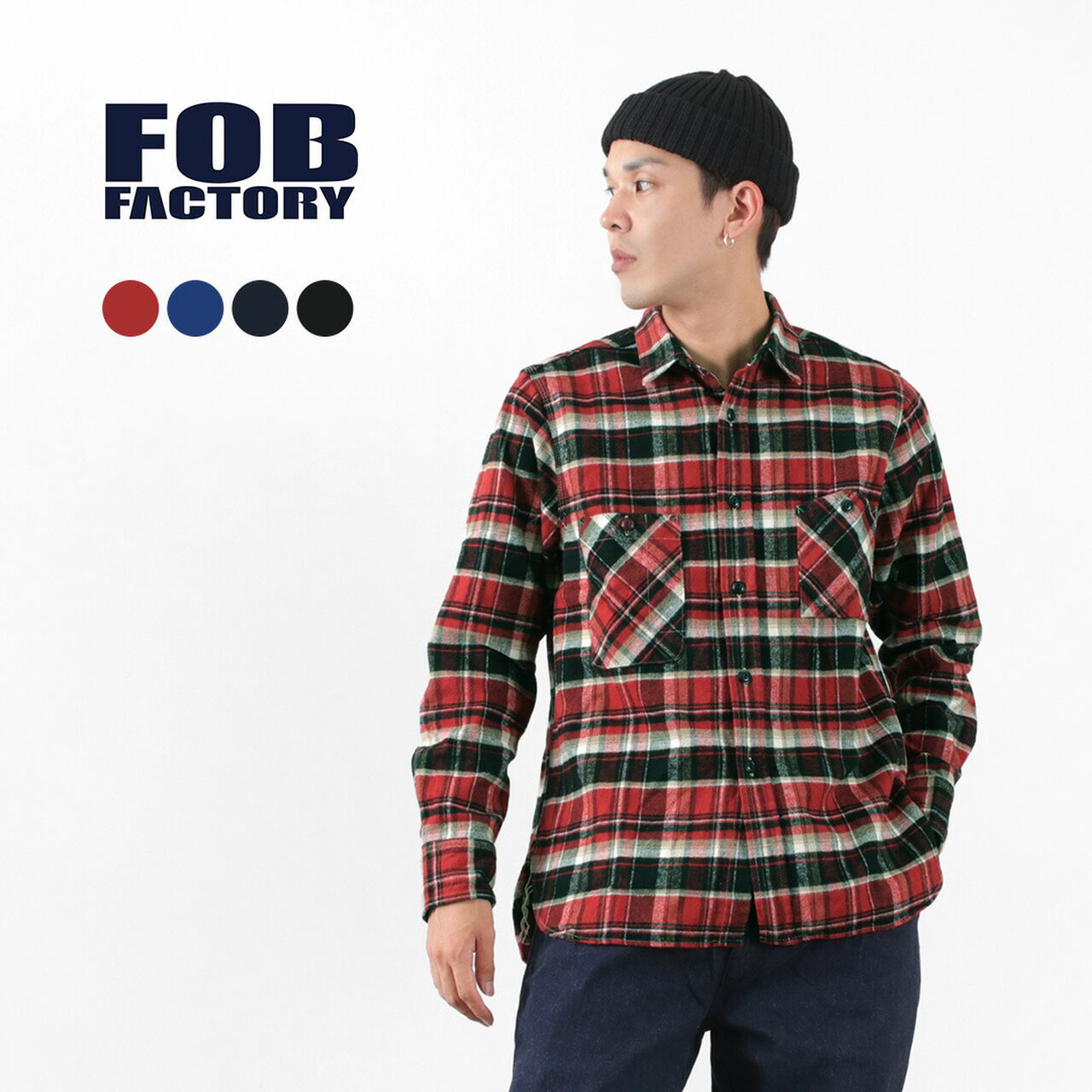 F3481 HEAVY NEL WORK SHIRT,, large image number 0
