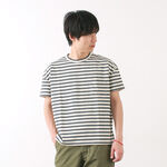 Striped pocket crew loose-fit T-shirt,Multi, swatch