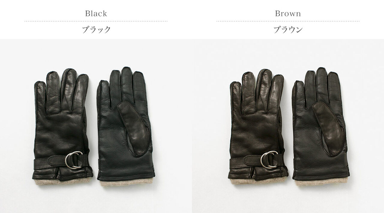 Touch Lambskin Ring Belt Gloves,, large image number 2