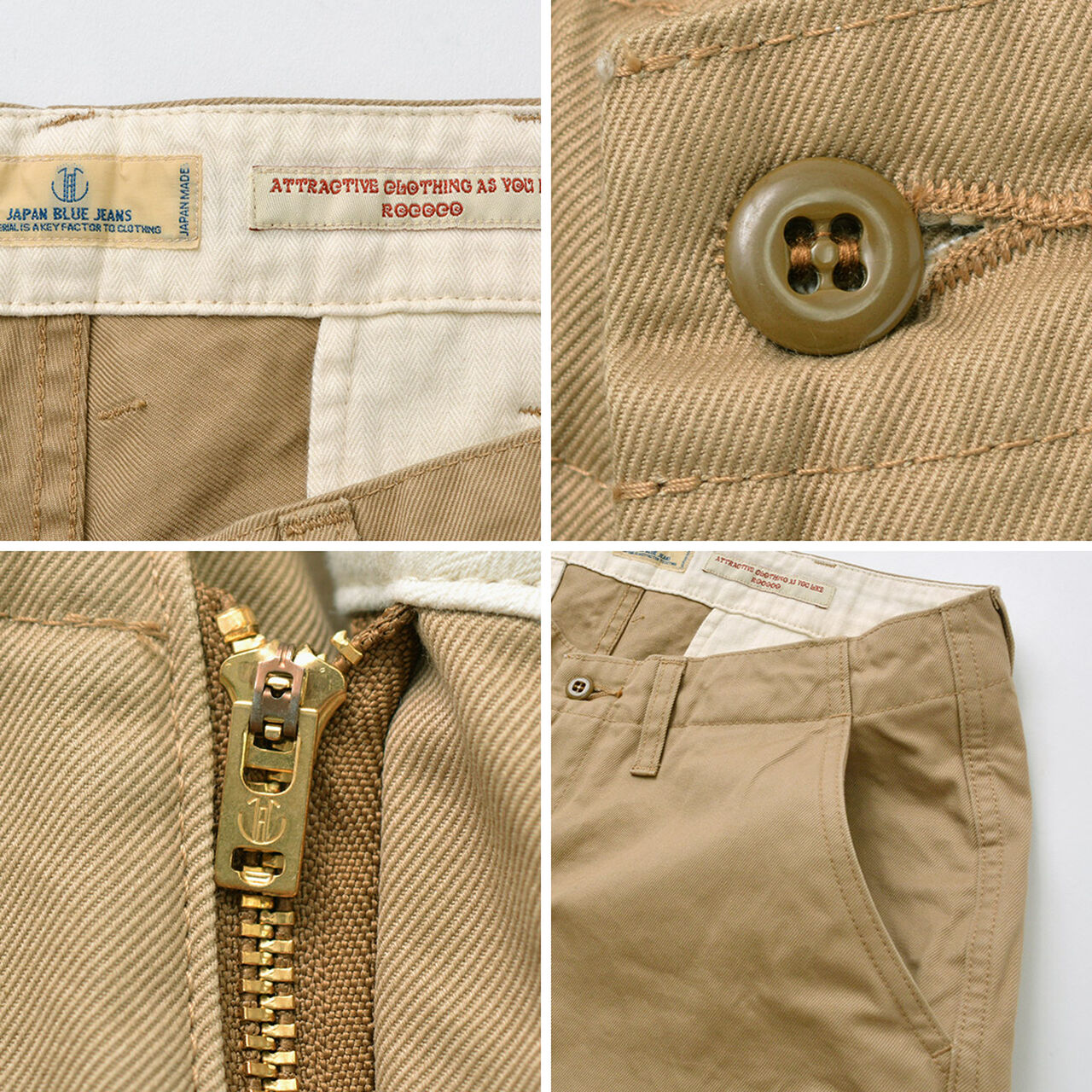 RJB1610 Special Order 40/3 High Count Twill Wide Tapered Vintage Chinos,, large image number 13