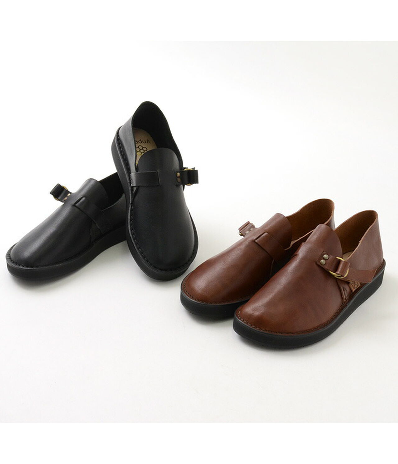 Leather slip-on with double ring buckle,, large image number 2