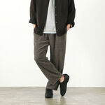 California Pile Ankle Cut Relaxed Trousers,Brown, swatch