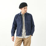 Military fatigues jacket with back satin,Navy, swatch