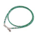 Amazonite (2mm) cut beads / necklace / anklet,Green, swatch