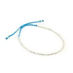 Karen Silver Beads Single Cord Bracelet,Blue, swatch