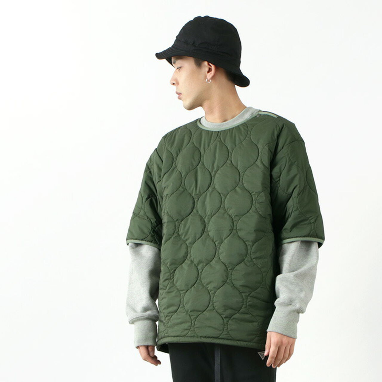Military Quilted Feel Good Shell Tee Jacket,, large image number 10