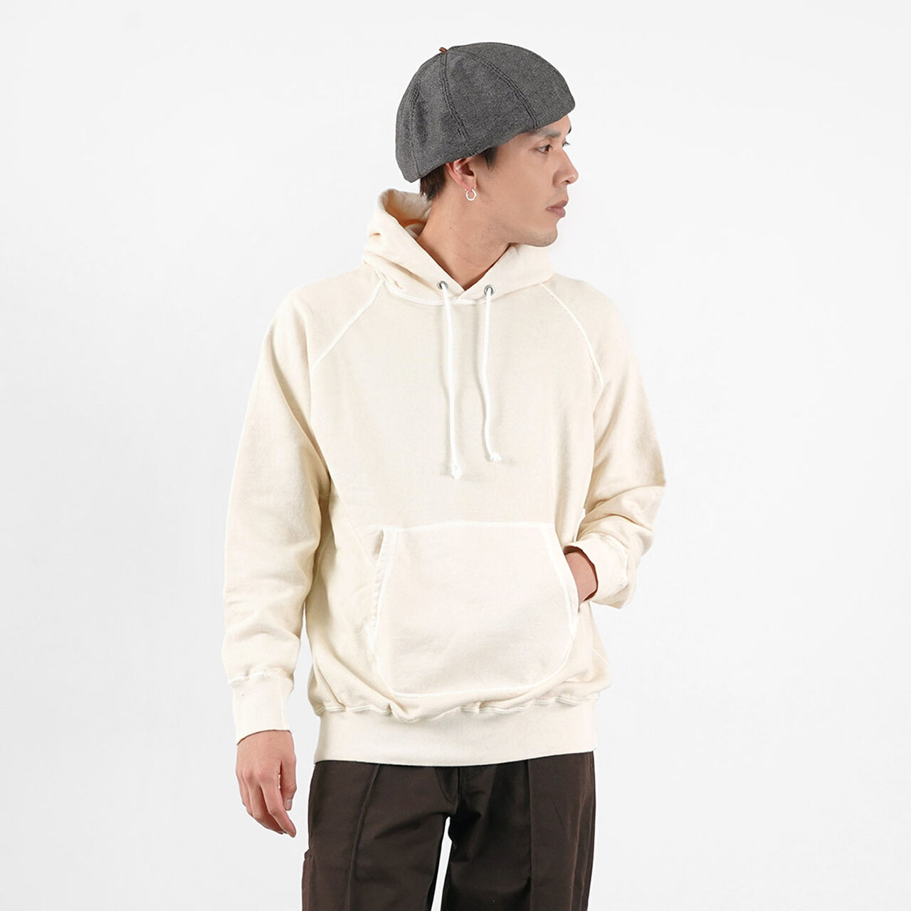 Color Special Order Raglan Pullover Hooded Sweatshirt Men's Hoodie,, large image number 17
