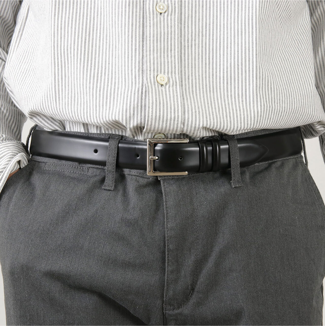 Calf Classic Leather Belt,, large image number 8