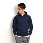 BR-4932R Knitted Full Zip Pullover Hoodie,Blue, swatch