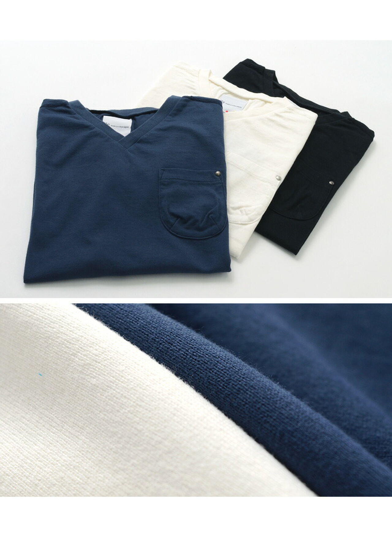 Split raglan pocket V-neck T-shirt,, large image number 5