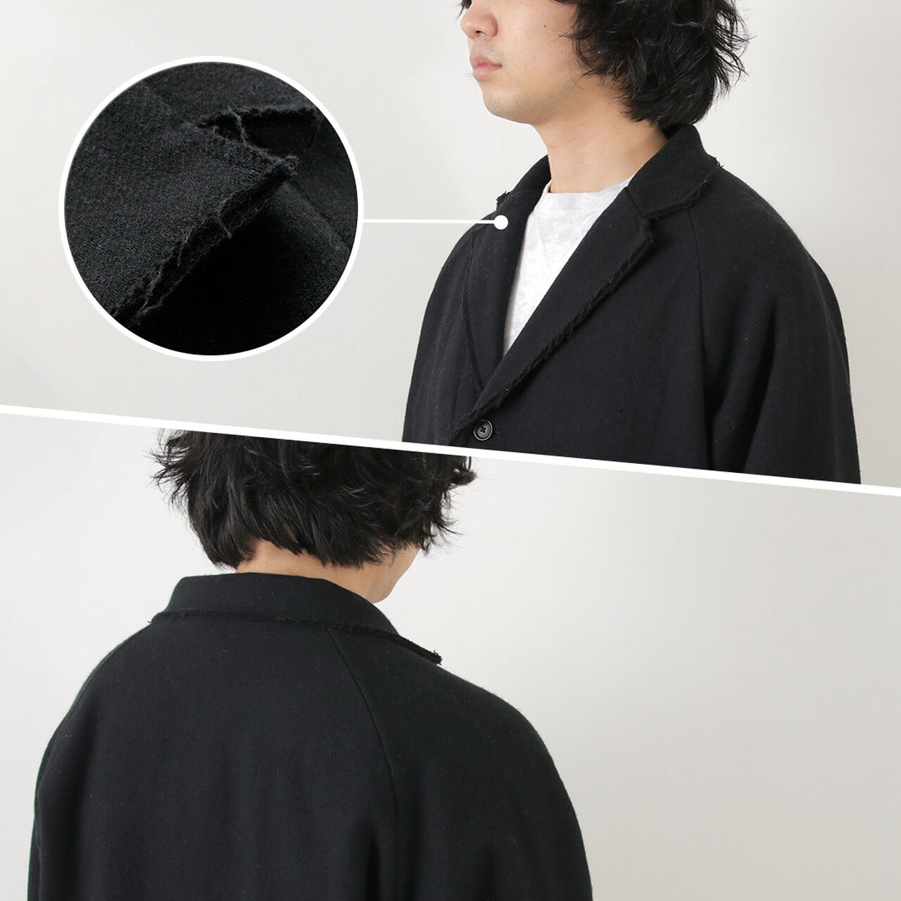 Cut-off Notch Collar 2 Button Jacket,, large image number 8