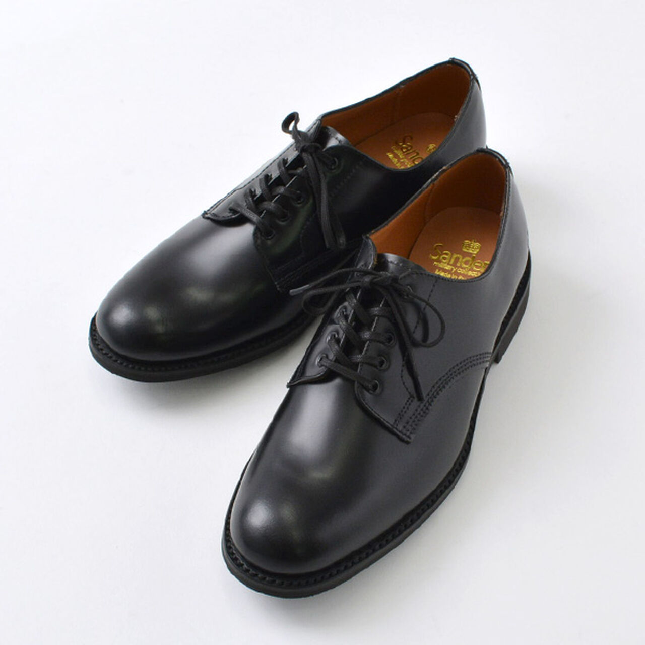 #2246B Military Officer Shoes,Black, large image number 0