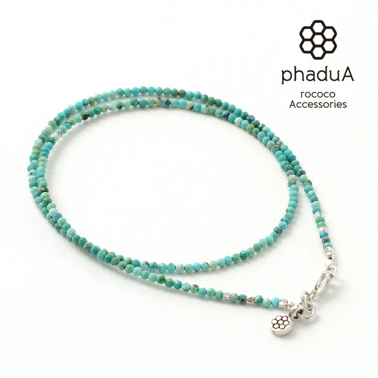 Turquoise 2mm Cut Beads Necklace / Anklet,, large image number 0