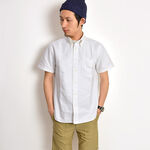 American Ox S/S Classic Button Down Shirt,White, swatch