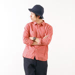 F3378 Chambray Work Shirt,Red, swatch