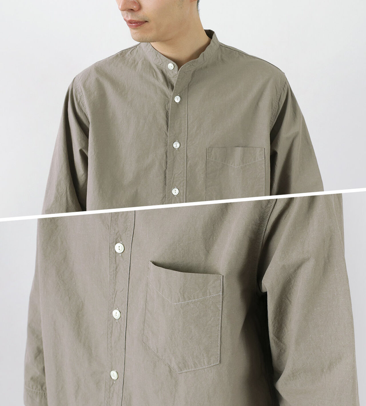FRC006 Special order military dump band collar shirt three quarter sleeve,, large image number 10