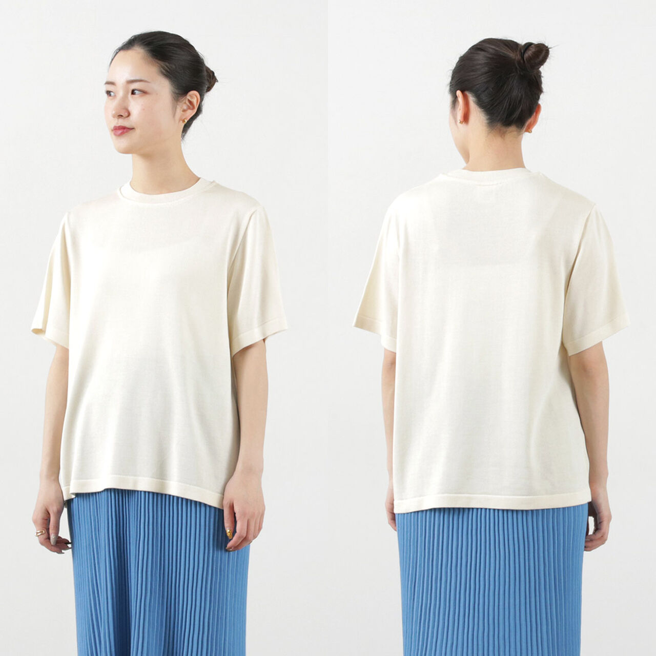 Silk Knit T-Shirt,, large image number 12
