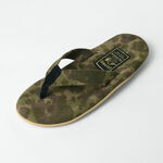 Leather sandal,CamoGreenSuede, swatch