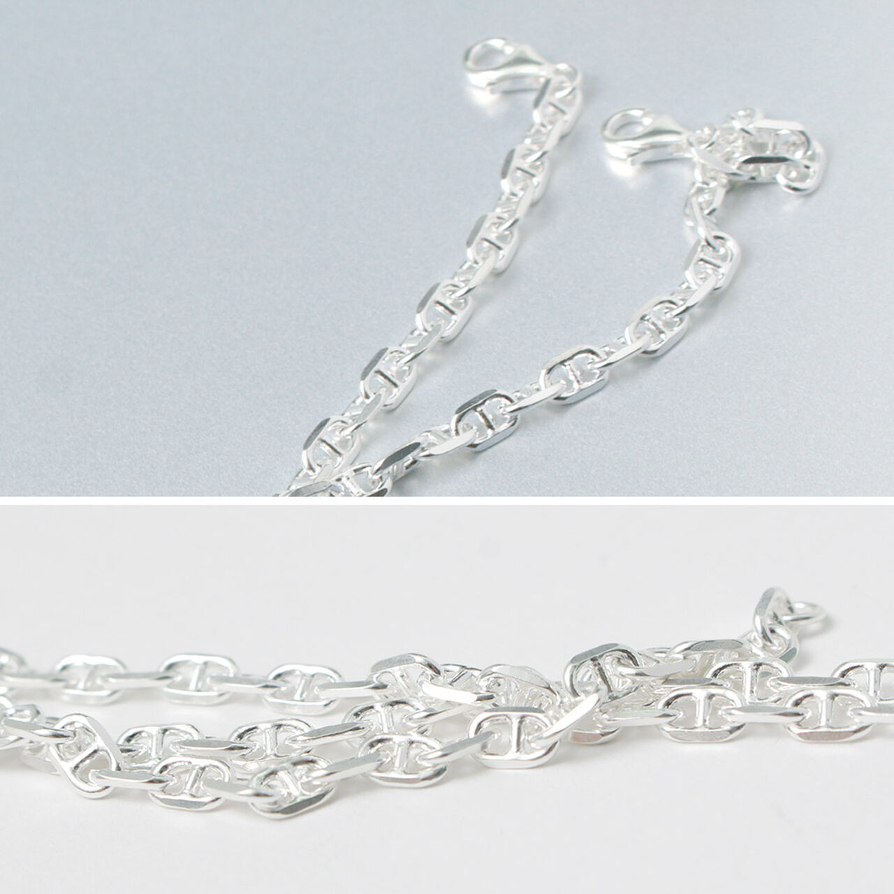 Semi solid anchor chain anklet 925 silver,, large image number 4