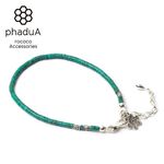 Turquoise (3mm) Beaded Anklet,Blue, swatch