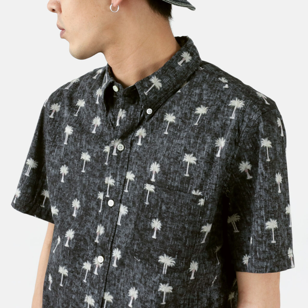 Hawaiian Button Down Shirt (Palm Tree),, large image number 4
