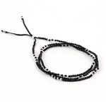 Onyx 2mm cut beads 2 way accessory necklace/bracelet,Black, swatch
