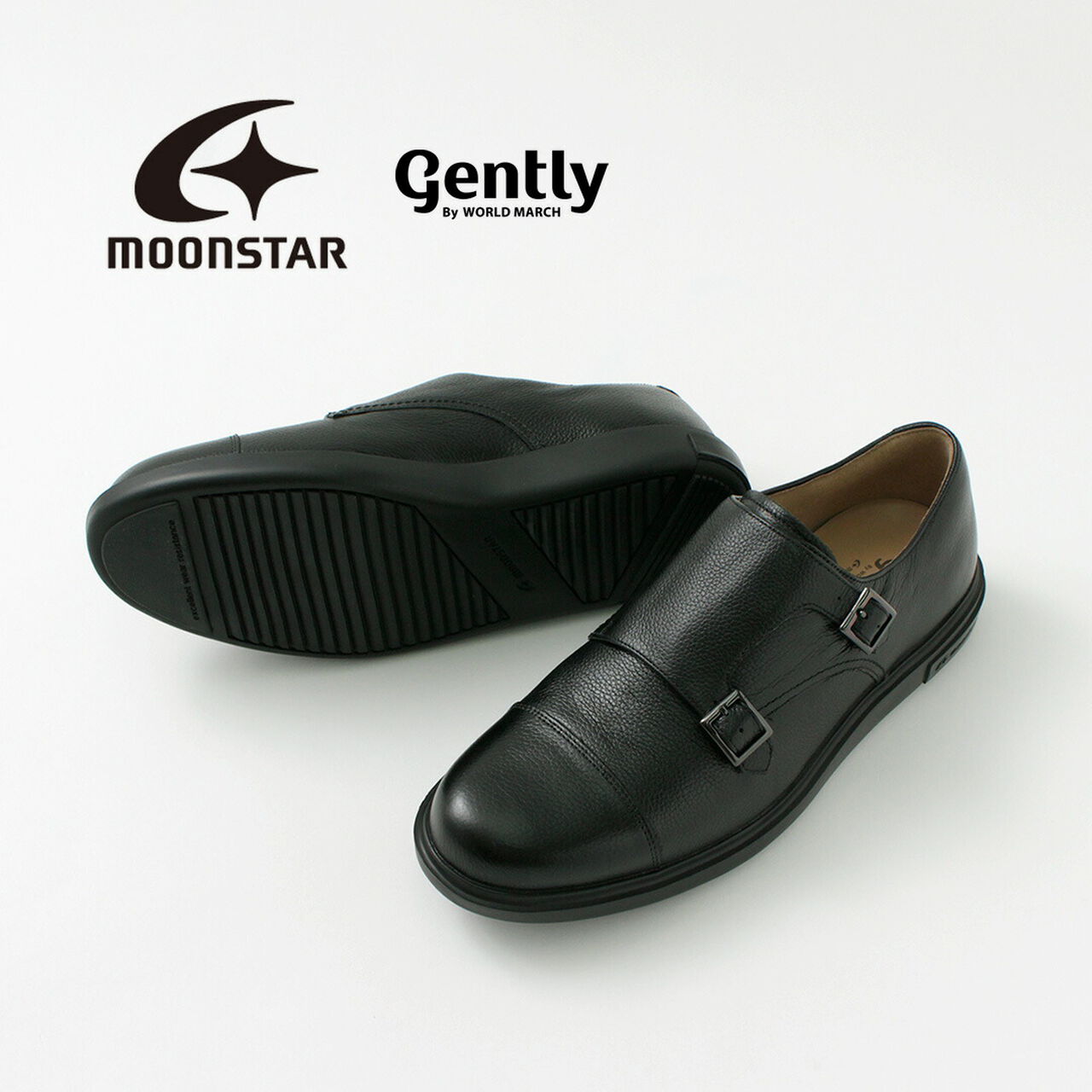 Breathable Waterproof Double Monk Strap Leather Shoes,, large image number 1