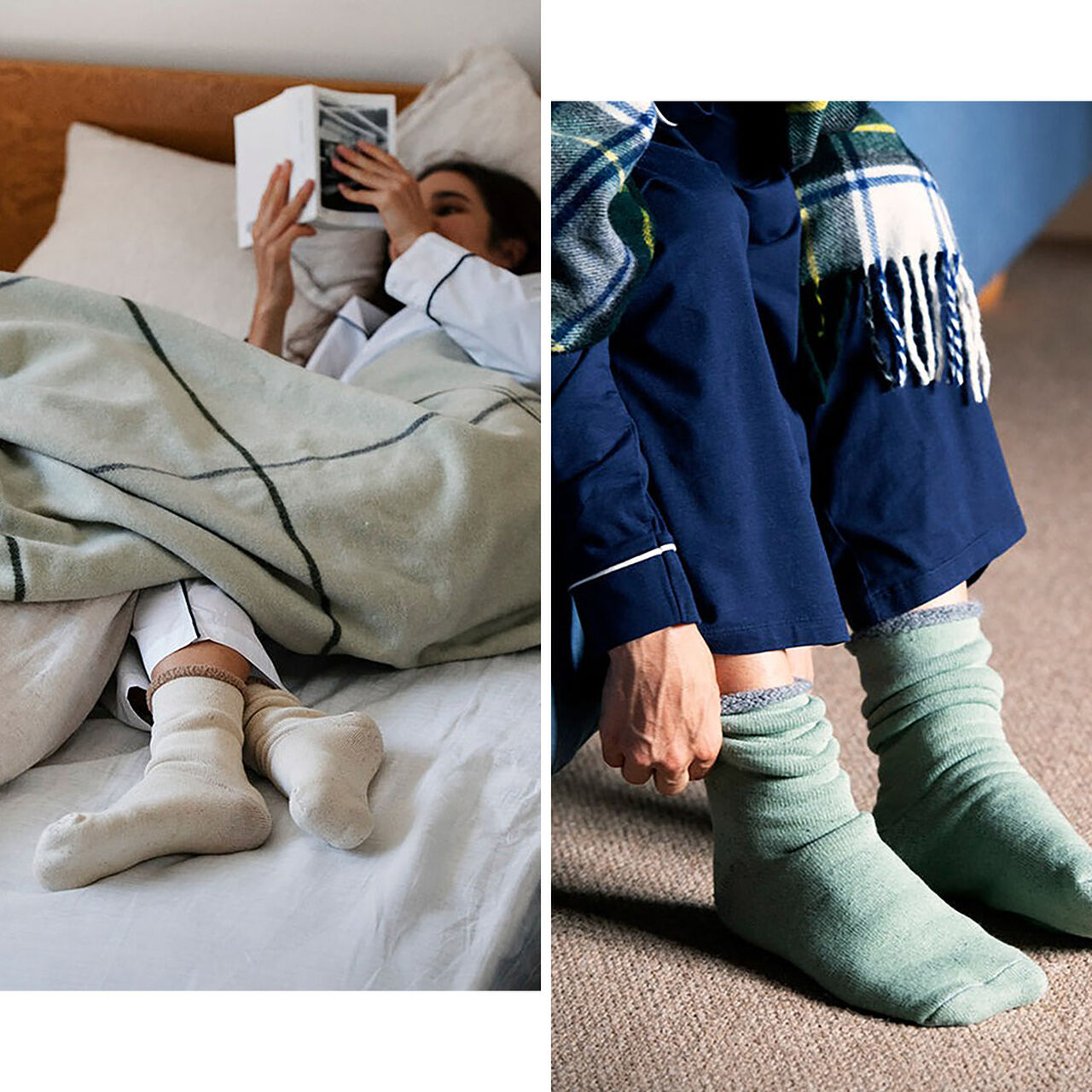 Double Face Cozy Sleeping Socks Extra Fine Merino,, large image number 4