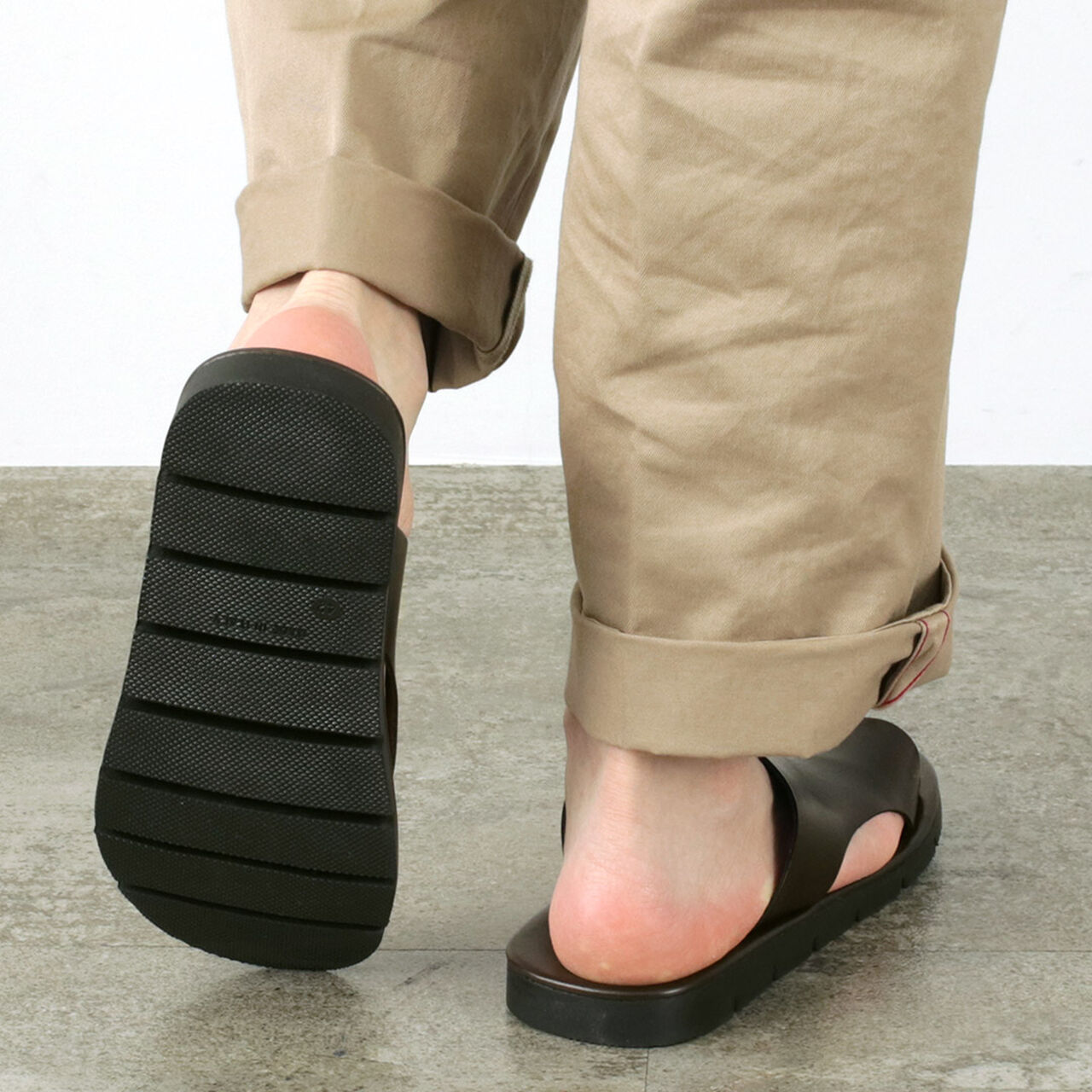 Leather slide sandal,, large image number 9