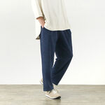 California Pile Ankle Cut Relaxed Trousers,Navy, swatch