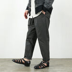 Cool chambray tuck ankle trousers,Charcoal, swatch