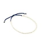Karen Silver Beads Single Cord Bracelet,Navy, swatch