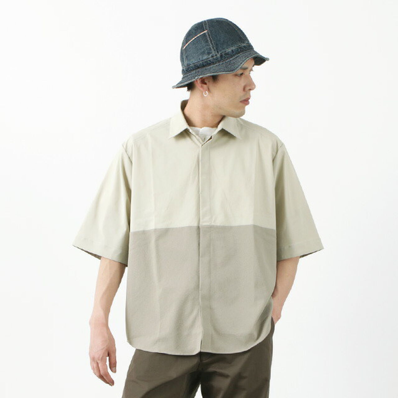 Ice x Dry Short Sleeve Shirt,Beige, large image number 0