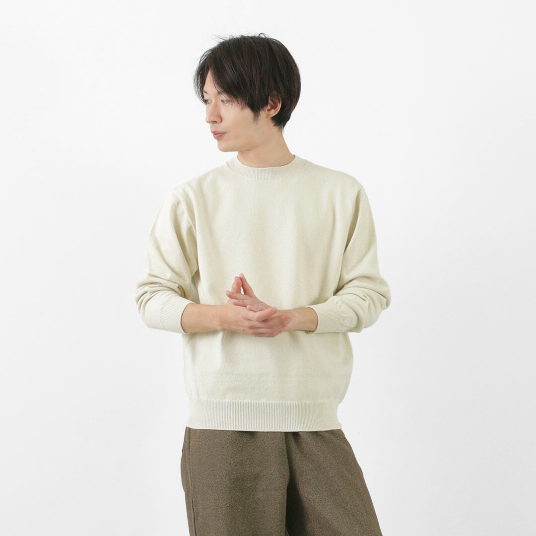 人気絶頂Yonetomi RIGID CASHMERE SWEATER 米富繊維ニット/セーター