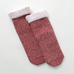 R1387 Double face room socks Thermo fleece,Red, swatch