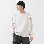 Raglan Sleeve Back Print Pullover Sweatshirt,White, swatch