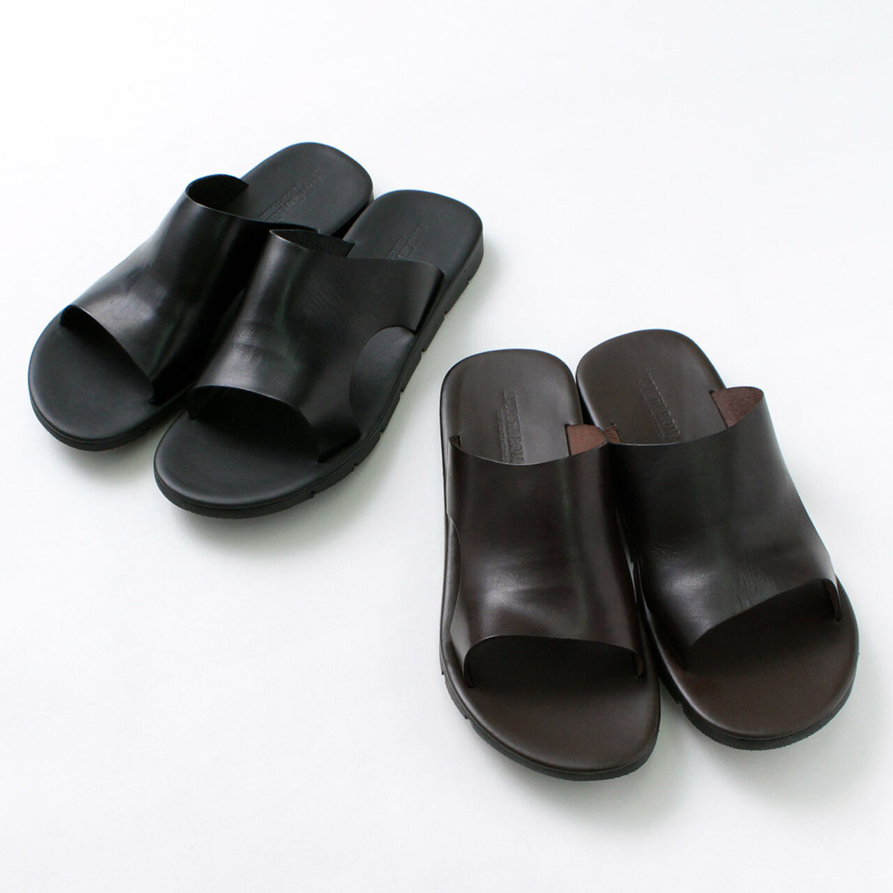 Leather slide sandal,, large image number 2